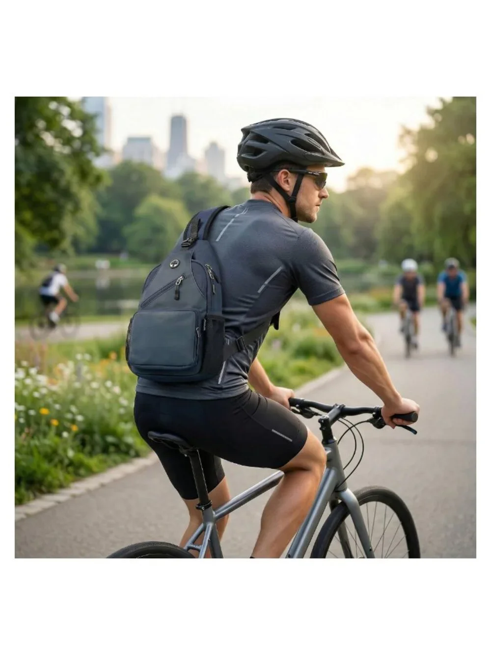 Javolto Crossbody Sling Bag Small Backpack Men Water-Resistant Shoulder Daypack